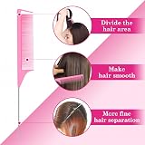 Sularpek Topsy Tail Hair Tool Set Pink 3pcs Looping Bun Updo Ponytail Comb view 4