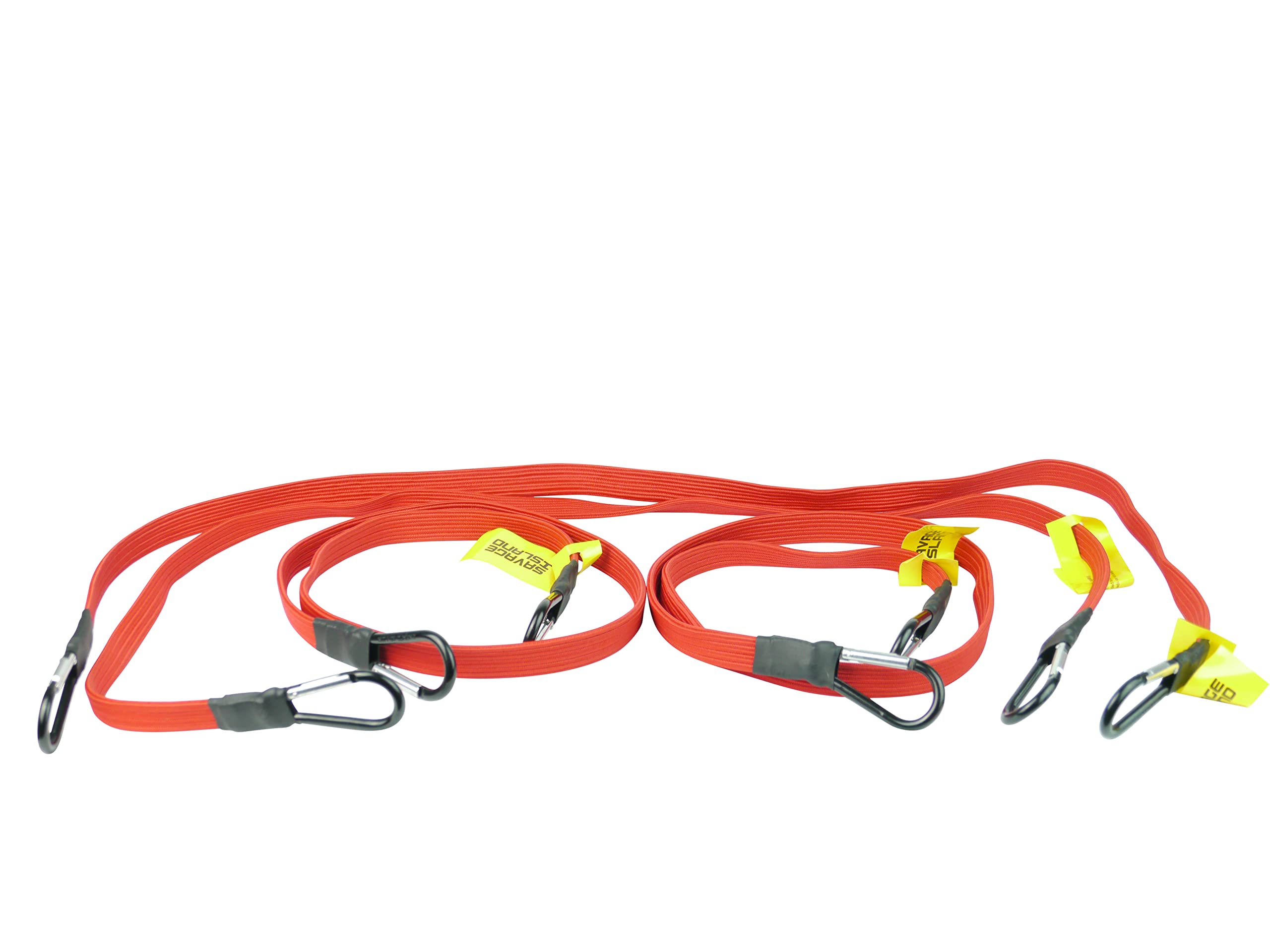 Savage Island 4 Pack Flat Bungees Bungee Cord with Carabiner Hook
