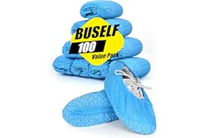 Buself Shoe Covers Disposable Non-Slip, Premium Cloth Boot Covers, Durable and Recyclable, Blue