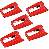 Record Player Needles Replacement, 5 Pack Turntable Replacement Needle for Vinyl Record Player LP Phonograph,Victrola, ION, C