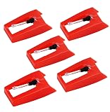 Record Player Needles Replacement, 5 Pack Turntable Record Player Needle for Crosley Victrola Jenson Sylvania Vinyl LP Phonograph Record Players