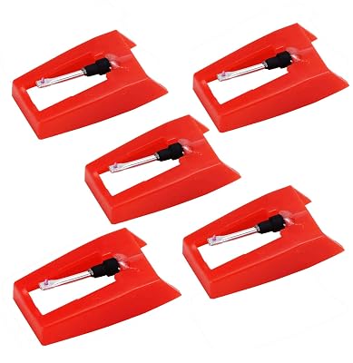 Record Player Needles Replacement, 5 Pack Turntable Record Player Needle for Crosley Victrola Jenson Sylvania Vinyl LP Phonograph Record Players