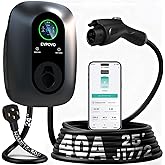 Level 2 EV Charger 40 Amp NEMA 14-50 Plug - J1772 Smart Electric Vehicle Charging Station, NEMA Type 4 Waterproof, 25ft Cable, WiFi App Control, Outdoor Wall Mount EVSE, ETL Certified