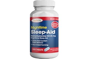 HEALTH LFE HealthLife® Sleep Aid (Diphenhydramine HCl Caplets, 25 mg Blue) 300 Count