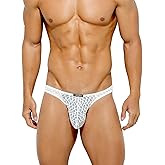 Casey Kevin Men's Thongs Underwear Sexy Lace G-String Bulge Pouch Breathable Panties