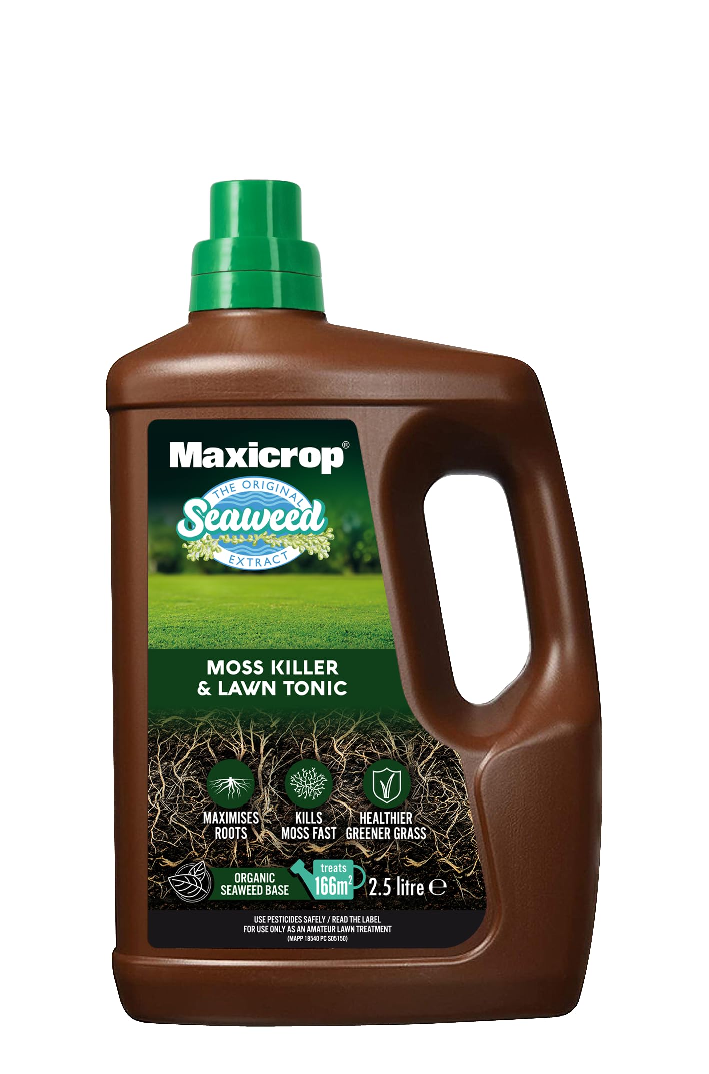 Maxicrop PMKLT4TL 2.5 Litre Moss Killer and Lawn Tonic - Green