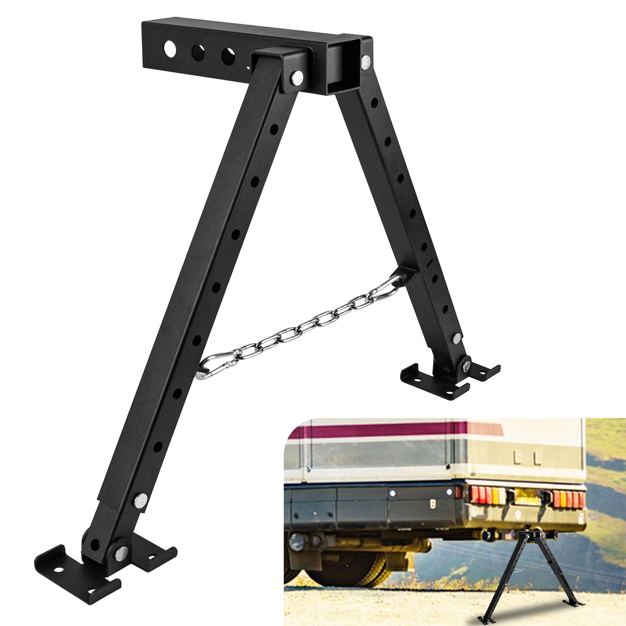 Photo 1 of ??KSWLOR Hitch Mount Stabilizer ,Fit 2'' RV Stabilizer Hitch Stand,Heavy Duty Hitch Receivers for 5th Wheel Motorhomes Truck Campers Travel Trailers Help to Reduce Shaking?Adjustable Receiver 18"-30"?