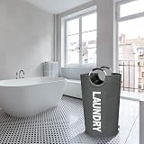 DOKEHOM 90L Large Collapsible Laundry Basket Freestanding Tall Hamper Dark Grey view 7