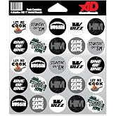 Award Decals MULTIRIZZ Sticker Set 100 1" 20mil Vinyl Made in USA