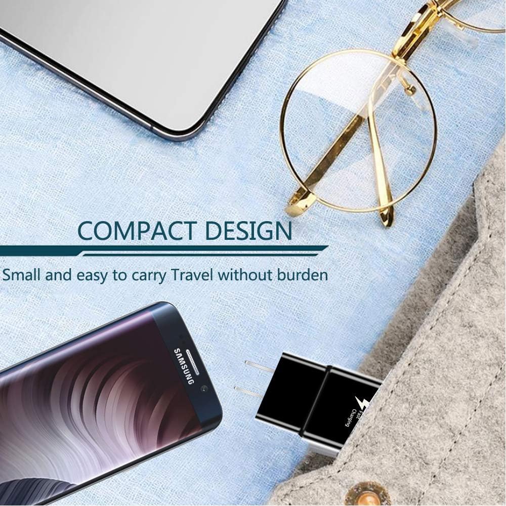 Fast Charging Block, USB Adaptive Fast Charger Box Android Cell Phone Wall Quick Tablet Charger Plug Adapter Compatible Samsung Galaxy S10 S9 S8 S7 M10 A10e J7 Note8 9 / G7 Plus EP-TA20JBE (2 Pack): Electronics