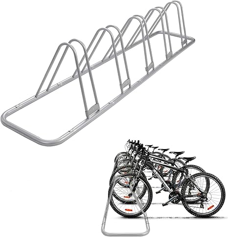 Amazon Co Jp Dafustar 自転車スタンド 自転車フロアタイプ パーキングラック マウンテン ロードバイク 屋内 屋外 バイク ガレージ 収納 調節可能 自転車収納スタンド 5台 Diy 工具 ガーデン