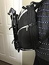 Large DSLR camera and laptop bagpack