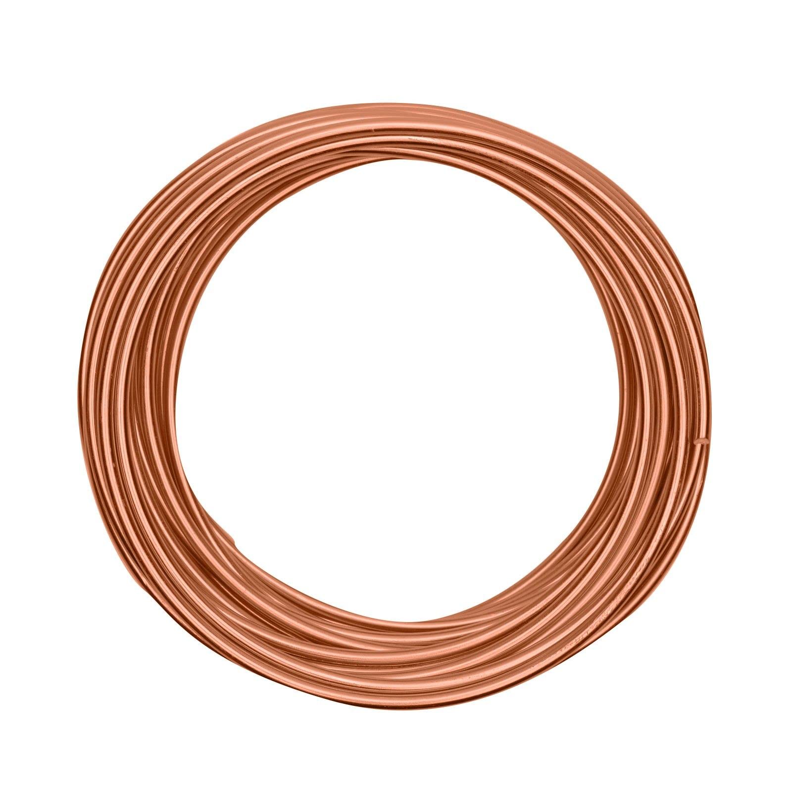 Vaessen Creative Aluminium Craft Wire 32.8 ft (10 m) x 0.16" (4 mm) Orange Copper - Flexible Metallic Wire for Crafting, Flower Arranging, Jewellery Making and Modelling