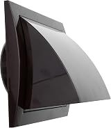 Repa Market 4 Inch Exhaust Vent with Rain Cover Backdraft Damper Brown ABS