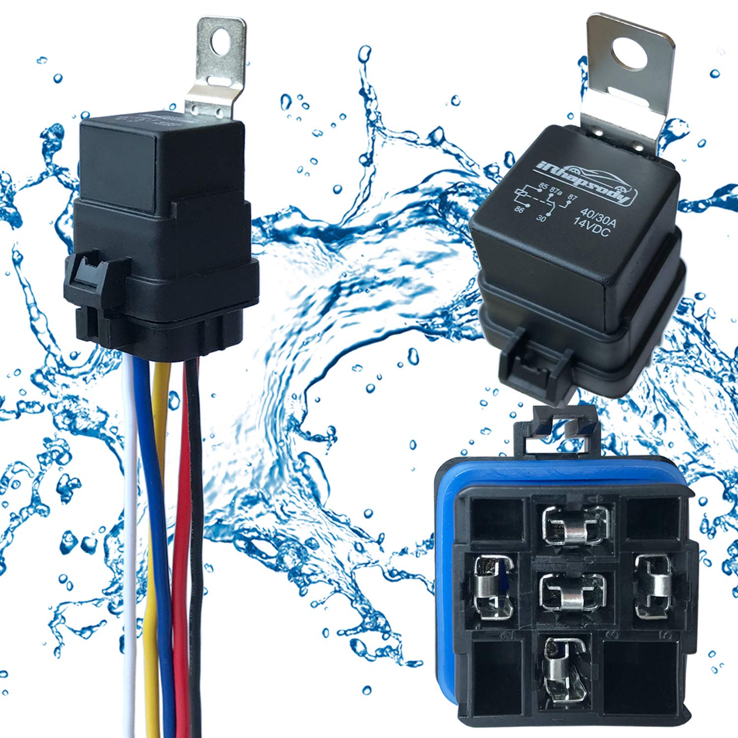 Heavy Duty 12 AWG Wiring Harness 5PIN SPDT Bosch Style Automotive