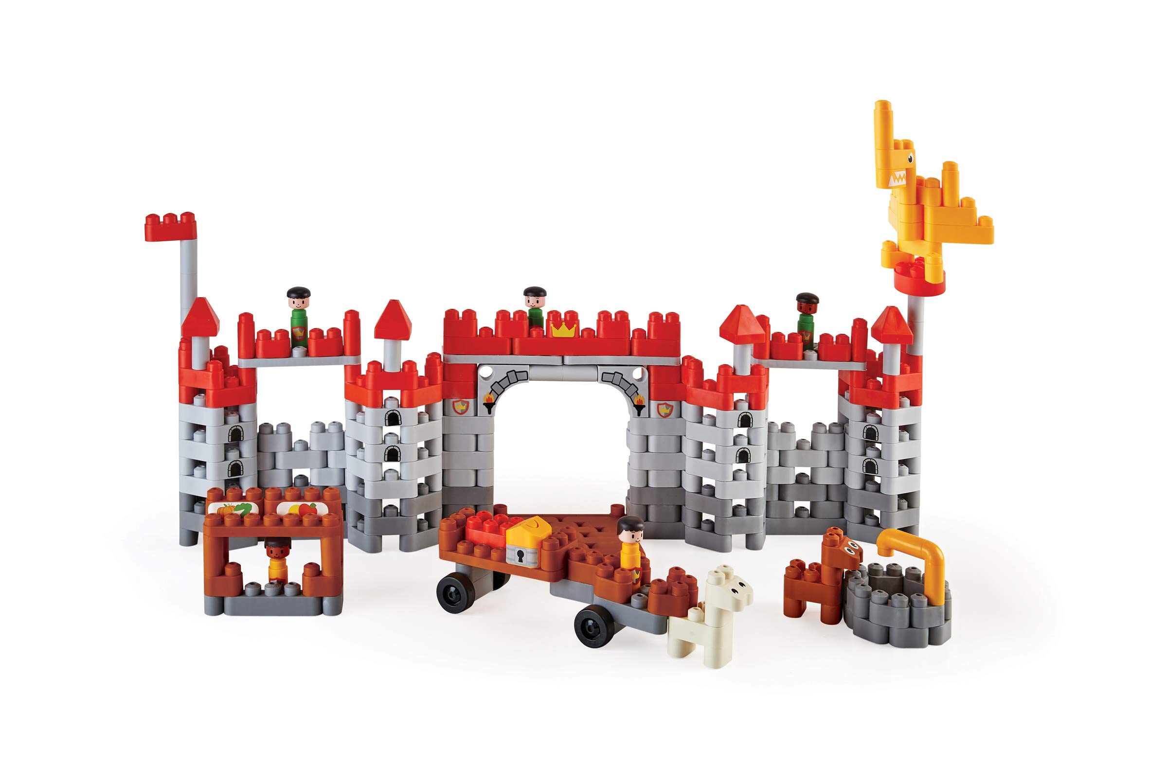 PolyM 760026 Medieval Castle, Flexible Building Blocks, Educational Toy, Multi-Coloured
