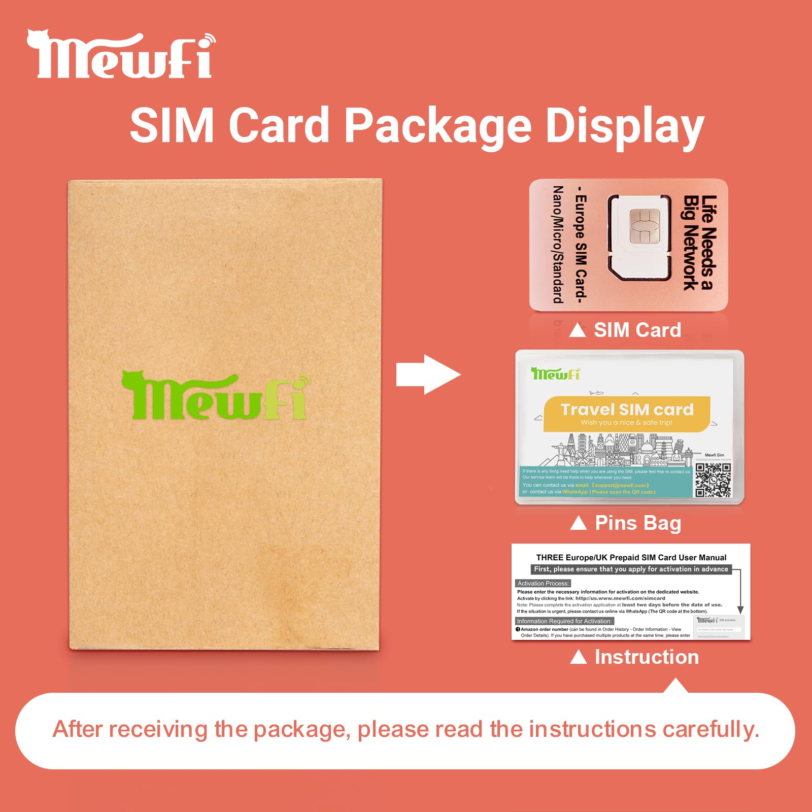 Prepaid Europe Sim Card 30 Days EU 6GB / UK 10GB Unlimited Local Calls and SMS Activation Required & 24/7 Whatsapp Support UK Three SIM Card Applicable to 72 Countries