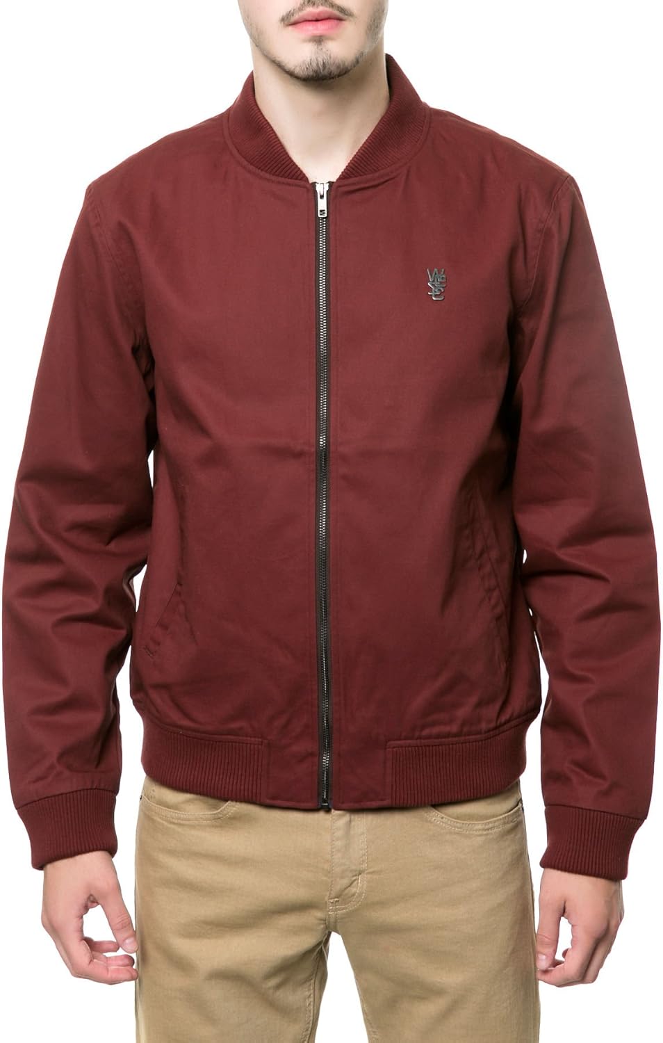 Amazon.com: WeSC Jeremie Baseball Jacket Medium Henna: Clothing