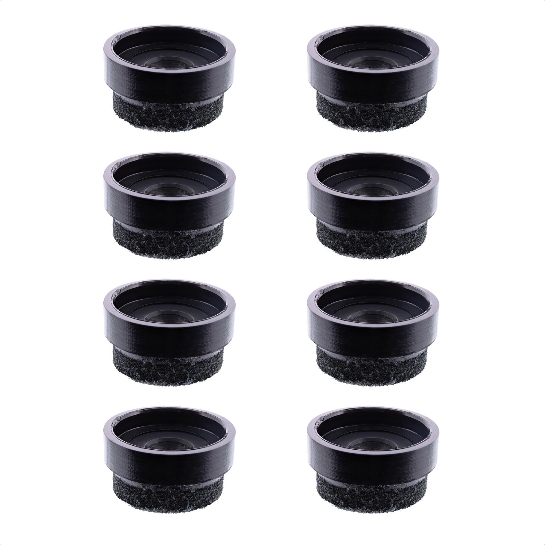 WAGNER QuickClick® Felt glides furniture glides chair glides replacement I 8pcs. set replacement glides exchangeable - felt robust NATURAL - Ø 17 mm - for base Ø 17 mm - Made in Germany - 15810400