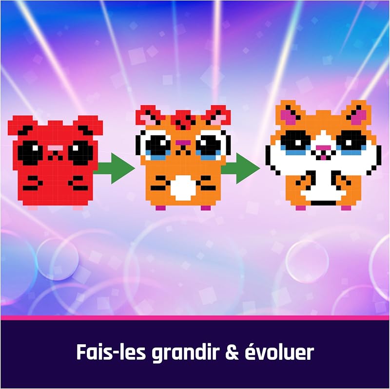 Boule Hamster - Mon Animal Interactif - Animal Digital Qui Réagit Au Toucher Et Aux Mouvements - Ecran Tactile avec 20 Animaux Interactifs - Sons Réactions Jeux - Jeu pour Enfant 5 et +