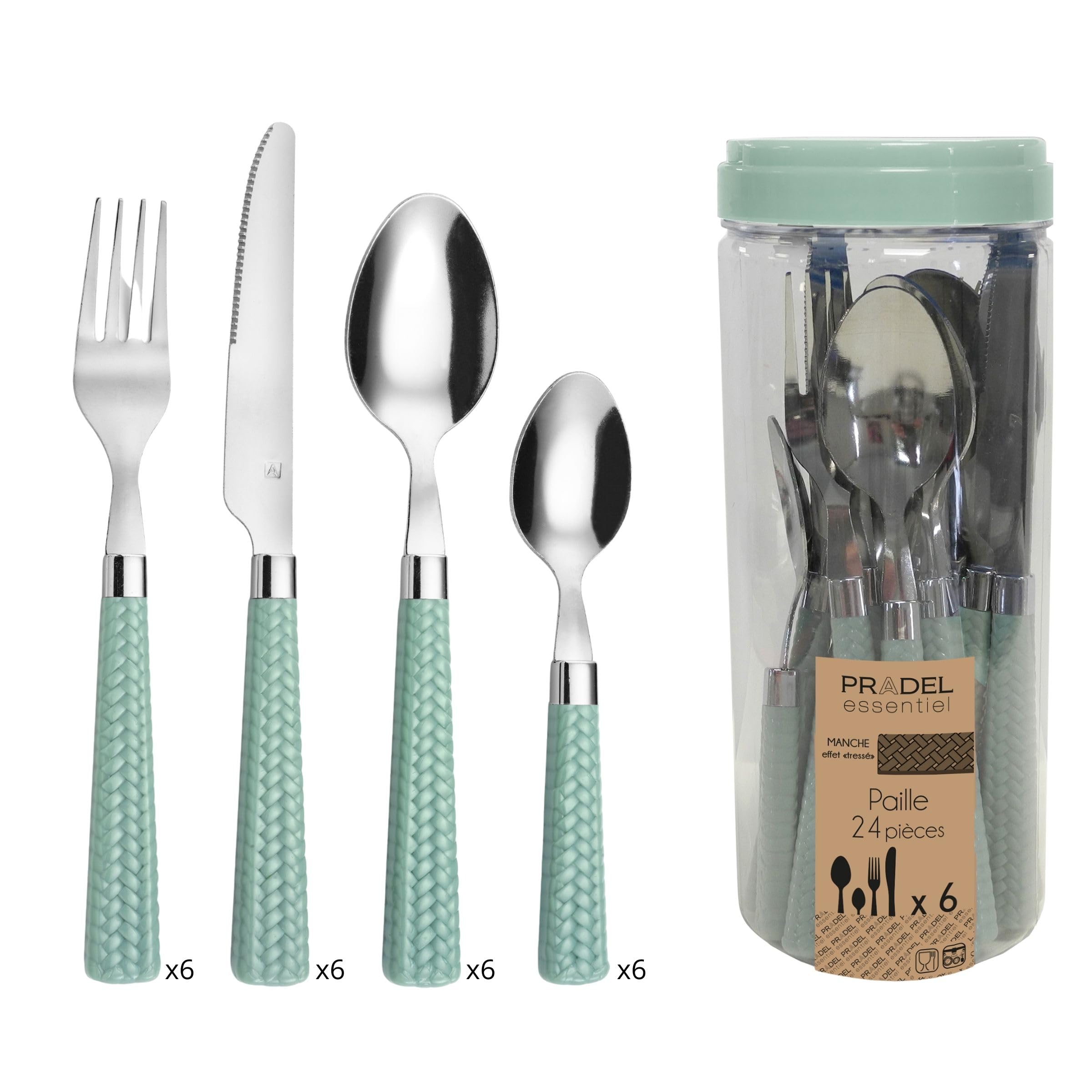 Pradel Essentiel 2260PGT000C40 Cutlery Straws 24 Pieces