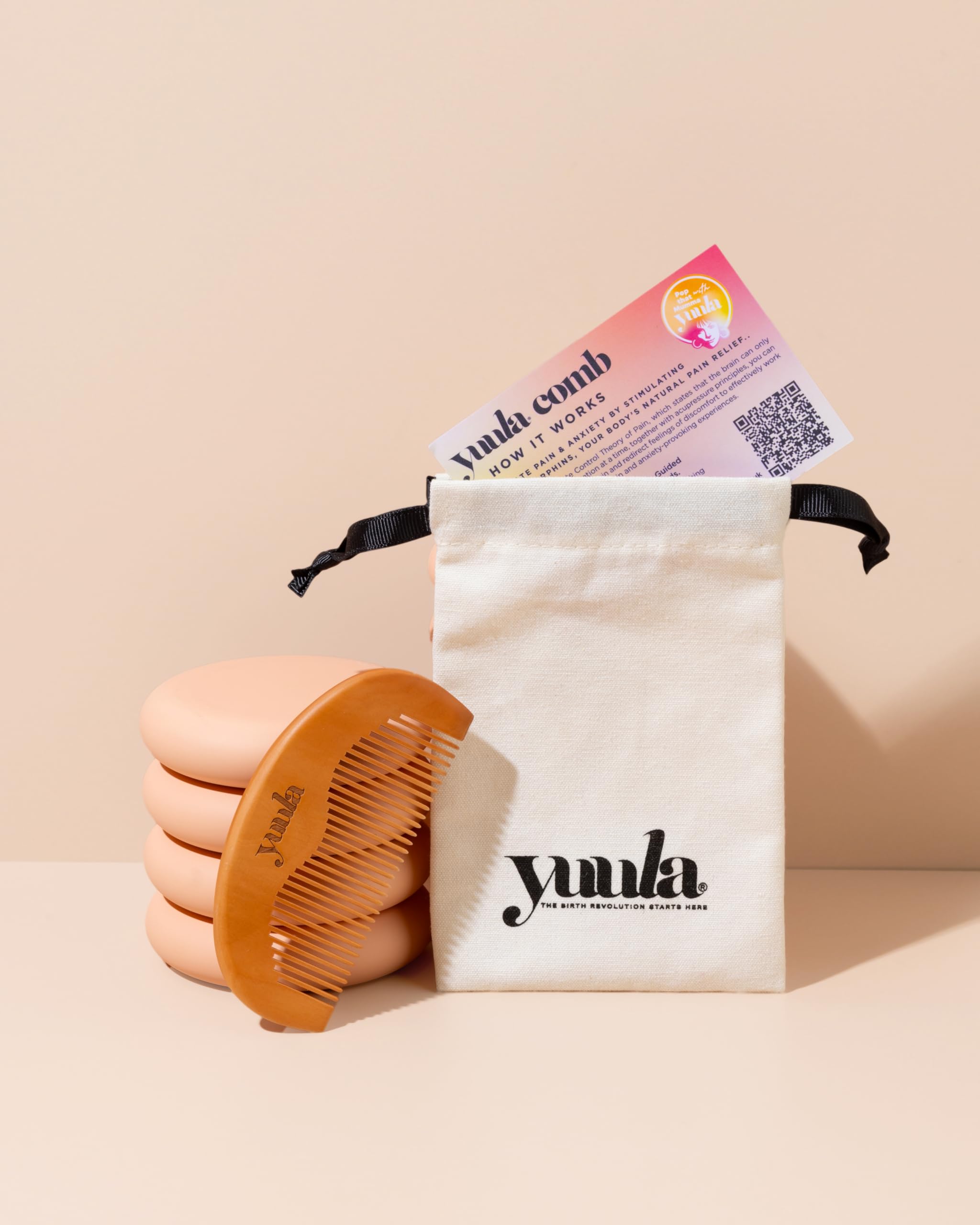 The Yuula X Pop That Mumma Birth Comb & Guided Relaxation Audios, Backed by Midwives | Acupressure | Lao Gong | Natural | Pain Relief | Backed by Midwives | Labour | Hypnobirthing