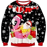 RAISEVERN Ugly Christmas Sweater for Men Women Knitted Pullover Tops