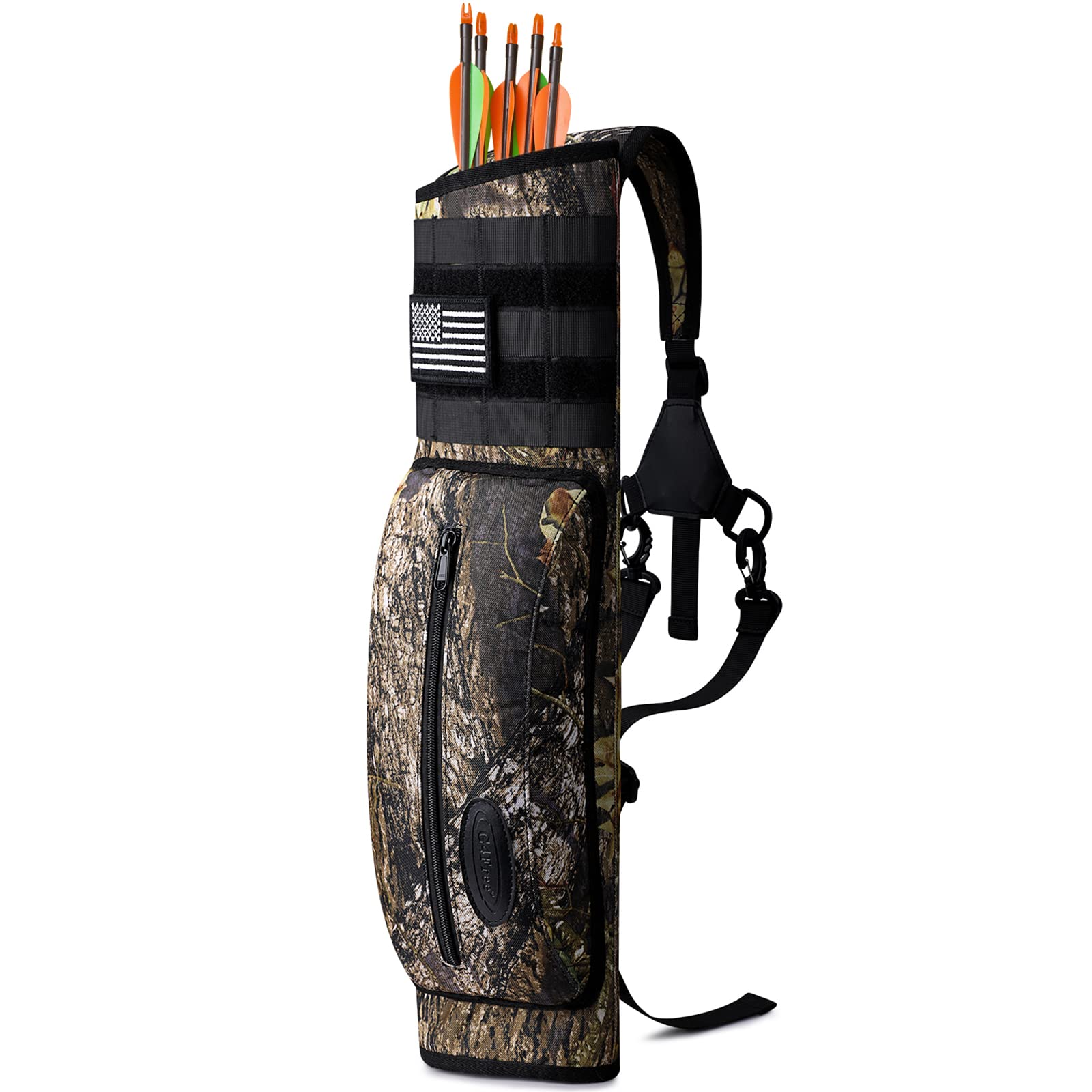 G4Free Deluxe Archery Quiver Arrows Holder Back for Hunting Target, Archery Accessories with Adjustable Belt Waist for Youth Adults