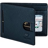YBONNE Functional Compact RFID Blocking Bifold Wallet for Men, Made of Finest Genuine Leather