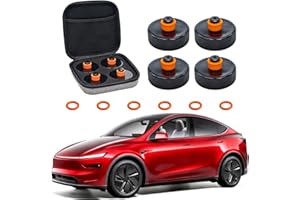 REEVAA Lifting Jack Pad for Tesla Model Y (New Y Juniper)/3/S/X 2013-2026, Odorless and Long Lasting TPU Material, Protect Battery and Chassis, Must-Have Tesla Accessories, 4 Pucks