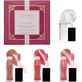 LAURA GELLER Fine Shine Glossy Lip Oil, Hydrating - Glass Half Full, Spiced Chai, Pink Prosecco, Rose Garden
