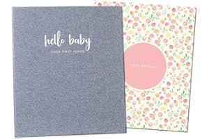 Peachly Baby Memory Book For Girls | Baby Book | Milestone Baby Book Keepsake Journal | First Five Years Baby Girl Memory Boo