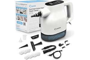 Saker EverSteam Instant-Heat Steam Cleaner for home, Handheld Steam Cleaner with 9 PCS Accessories, Lightweight Portable Stea