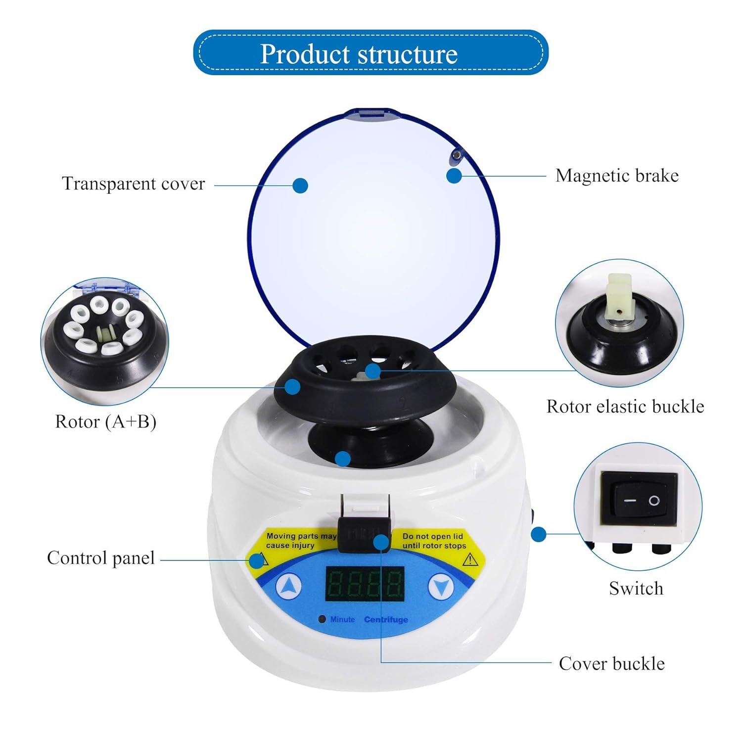 YUCHENGTECH Mini Centrifuge Laboratory Centrifugal Machine Mini7K