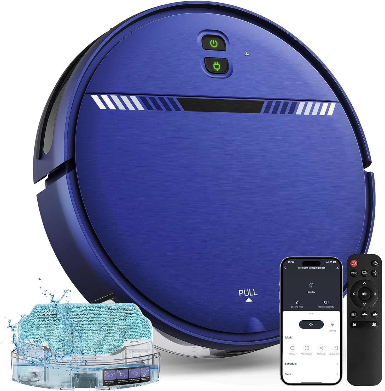 Photo 1 of XIEBro Life Robot Vacuum and Mop Combo, 2 in 1 Robot Vacuum Cleaners for Home with Schedule, WiFi/App/Voice, Water Tank and Dustbin, Self-Charging, Slim, Ideal for Hard Floor, Pet Hair, Carpet