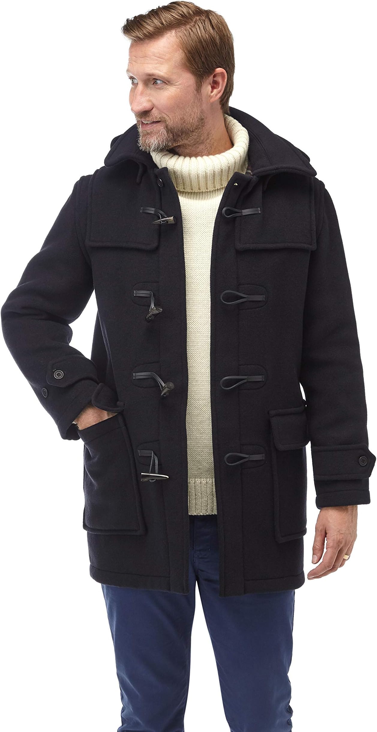 Original Montgomery Mens London Luxury Duffle Coat - (40, Navy)