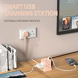 BEVA Cube Extension Lead with USB Ports 4 AC Outlets 3 USB Desktop Power Hub view 3