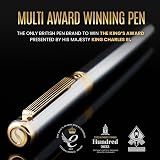 Scriveiner Silver Chrome Fountain Pen with Schmidt Nib Gold Plating Gift Set view 2