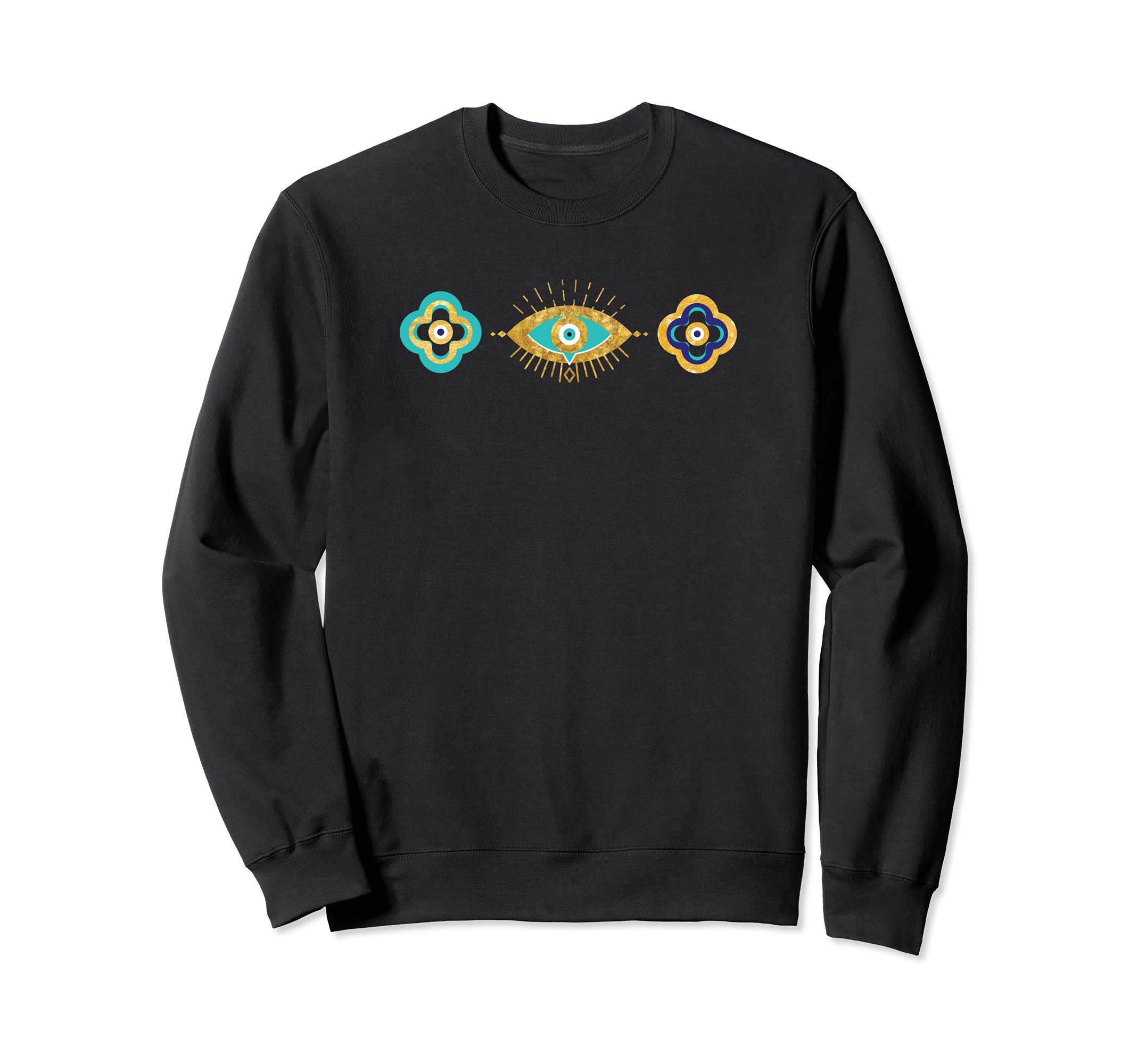 All Seeing Evil Eye Yellow Eyelashes Curse Protection Art Sweatshirt