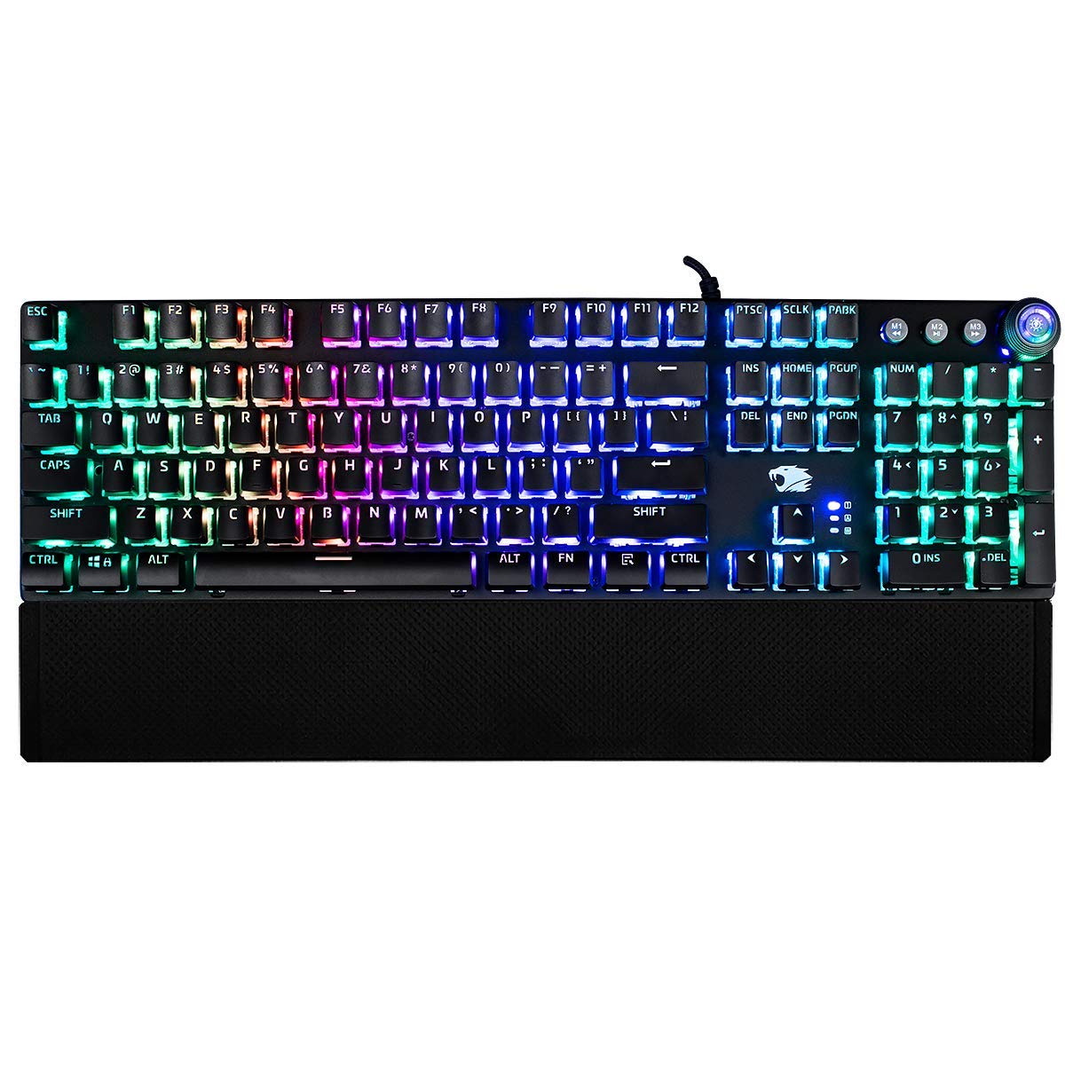 Ibuypower Mek 3 Lt Mechanical Gaming Keyboard With Clicky Blue Switches Aluminum Top Surface Full Sized Keyboard 104 Keys Low Profile Double Injection Keycaps Braided Usb Buy Online In Aruba At Aruba Desertcart Com Productid