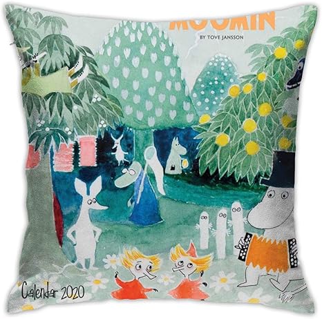 Amazon ムーミン 正方形 抱き枕カバー ソファークッション 腰枕 家庭用 ベルベット お洒落 シンプル 飾り 車用 インテリア ふわふわ ジップ洗える 背あて 引越し 新居プレゼント かわいい ソファー用まくら 背当て抱き 背当たれ クッション 部屋飾り 車用クッション 飾り
