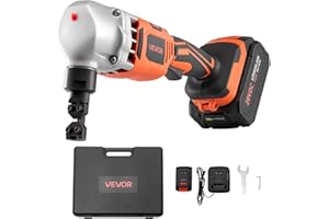 VEVOR Cordless Metal Nibbler, with 18 V 4000 mAh Battery, 1200 RPM Brushless Motor, Electric Nibbler Metal Cutter with Plasti