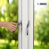 XFORT Key Locking Inline Window Handle Polished Chrome UPVC Replacement view 2