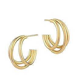 Dremmy Studios Gold Open Hoops Earrings 14K Gold