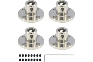 S SYDIEN 4Pcs 6mm Rigid Flange Shaft Coupling Motor Guide Shaft Coupler Connector