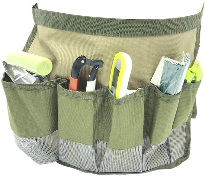Gardening Tool Waist Bag,9Pocket Garden Tote Tools Belt Hanging Pouch