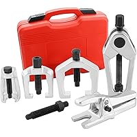 DASBET 5PCS Ball Joint Separator Front End Service Tool Kit 5-in-1 Pitman Arm Puller Tie Rod End Removal Tool Set for Front E