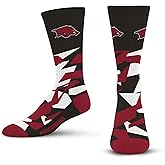 For Bare Feet NCAA mens Shattered Camo Crew Sock Ncaa