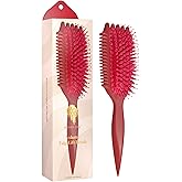 Bounce Curl Volume EdgeLift Brush, 5-in-1 Tool for Volumized Waves, Curls & Coils - Ruby