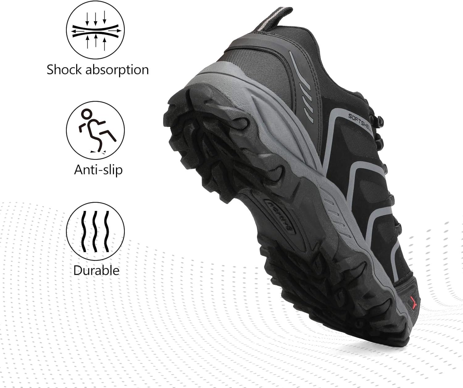 | NORTIV 8 Men's Low Top Waterproof Hiking Shoes Outdoor Lightweight Trekking Trails | Hiking Shoes